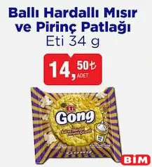 ETİ GONG BALLI HARDALLI MISIR VE PİRİNÇ PATLAĞI 34 G fiyat ve kampanya bilgisi